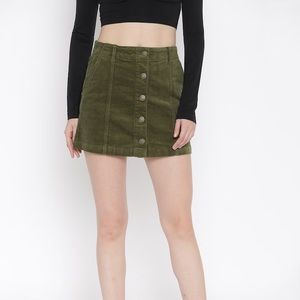 NWT Forever 21 Corduroy Button Down Skirt S